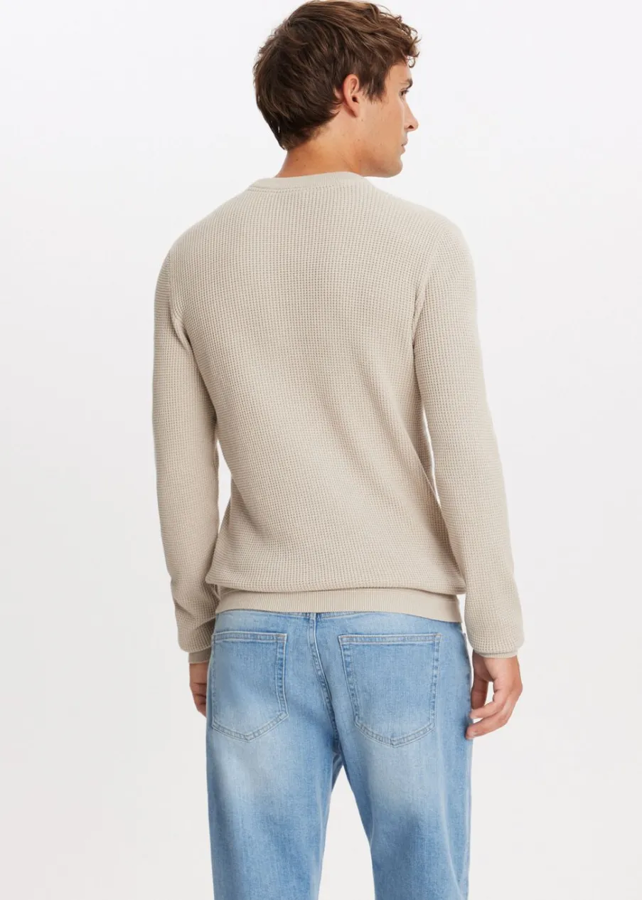 The Sting Trui met wafelstructuur<Heren Truien En Vesten