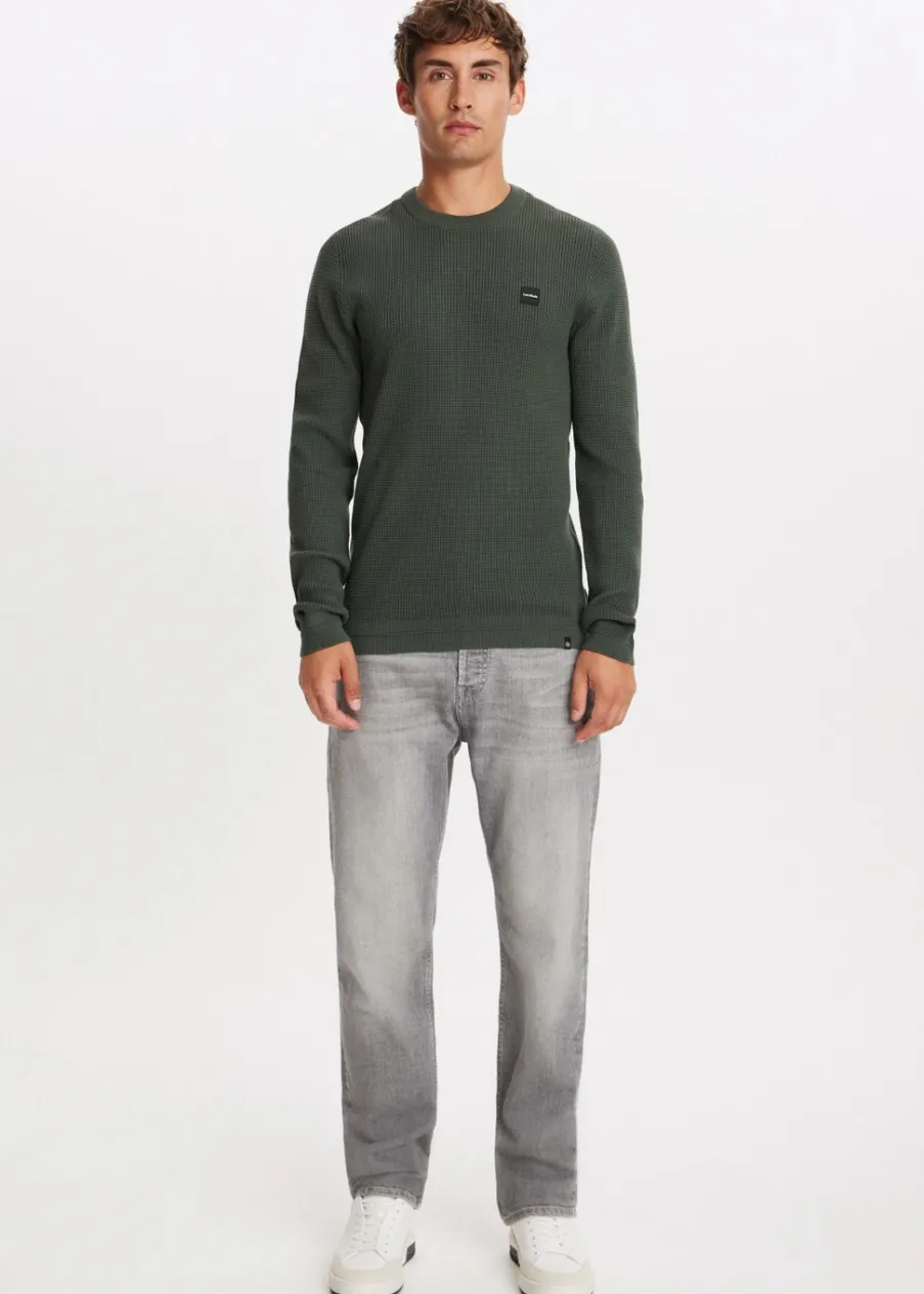 The Sting Trui met wafelstructuur<Heren Truien En Vesten