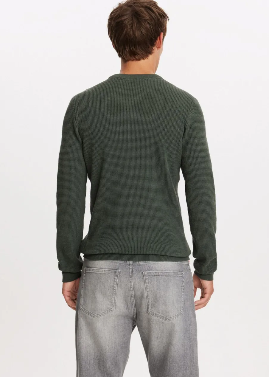 The Sting Trui met wafelstructuur<Heren Truien En Vesten