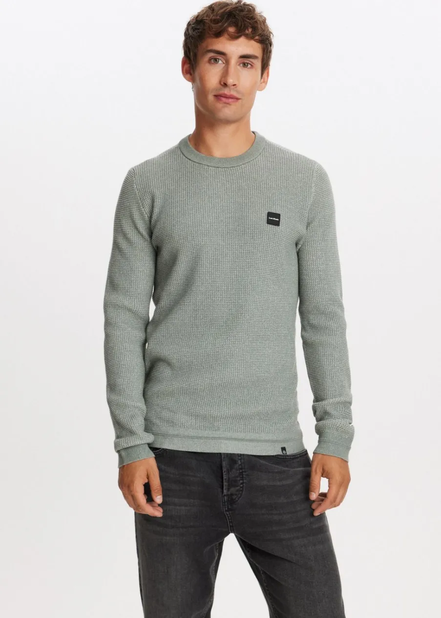 The Sting Trui met wafelstructuur<Heren Truien En Vesten