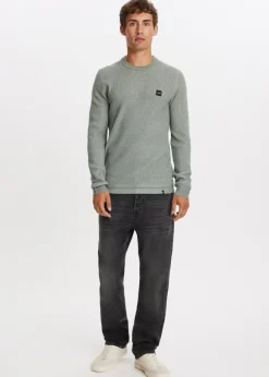 The Sting Trui met wafelstructuur<Heren Truien En Vesten