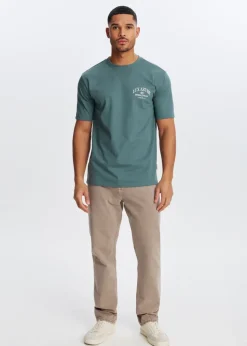 The Sting T-shirt met print oester<Heren T-Shirts