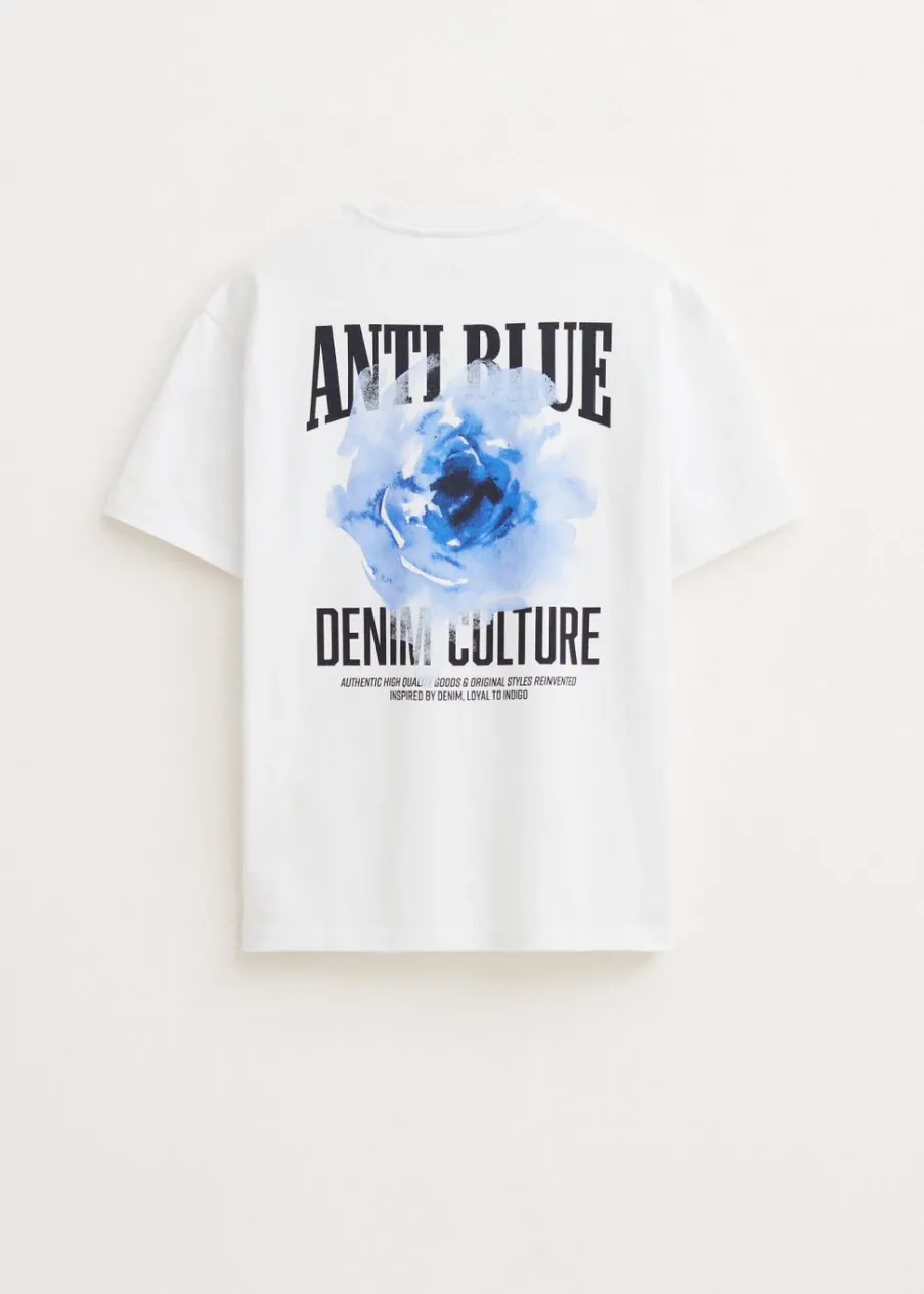 The Sting T-shirt met tekst en bloem<Heren T-Shirts