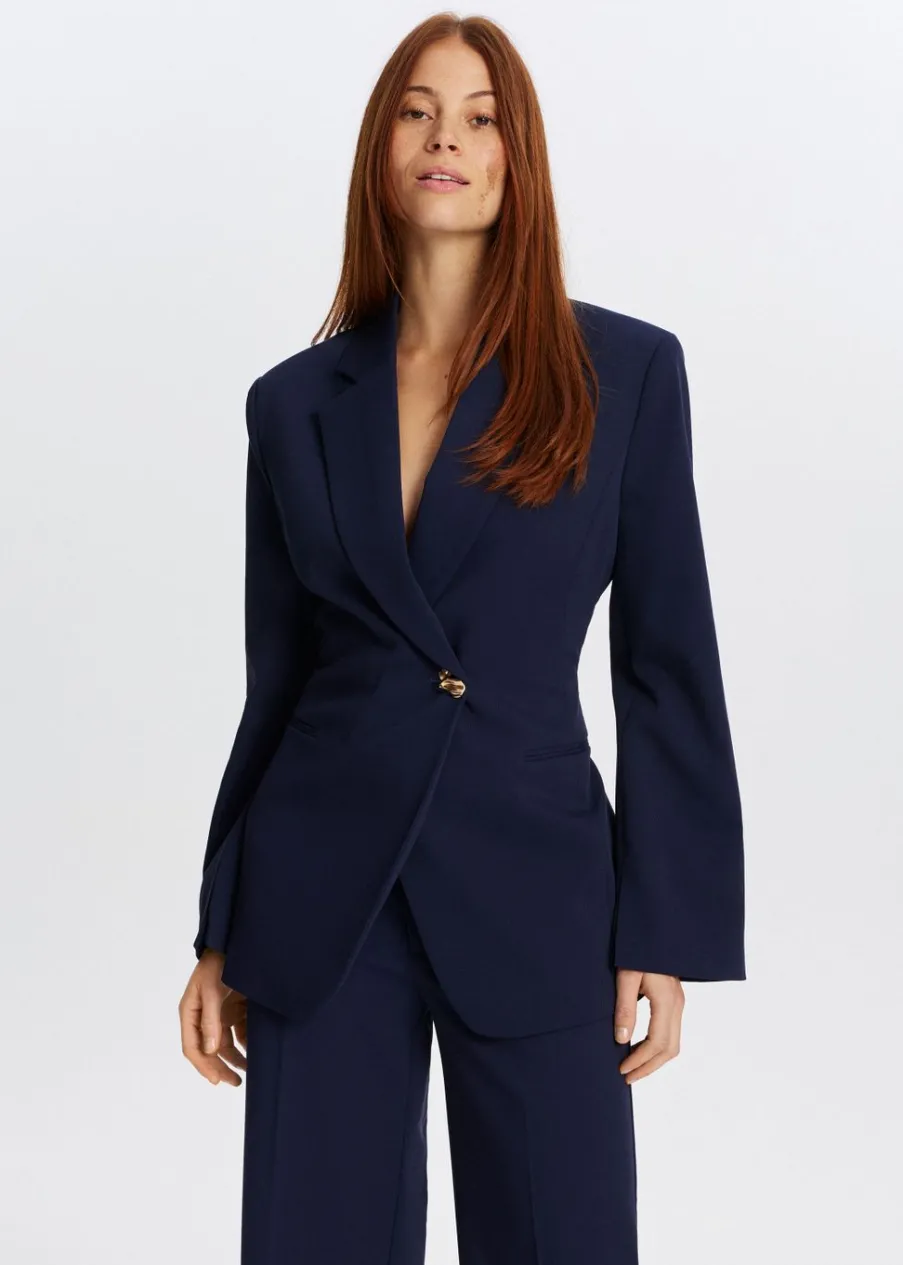 The Sting Twill blazer met knoop<DAMES Blazers En Gilets