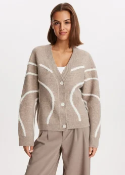 The Sting Vest met 3D patroon<DAMES Truien En Vesten