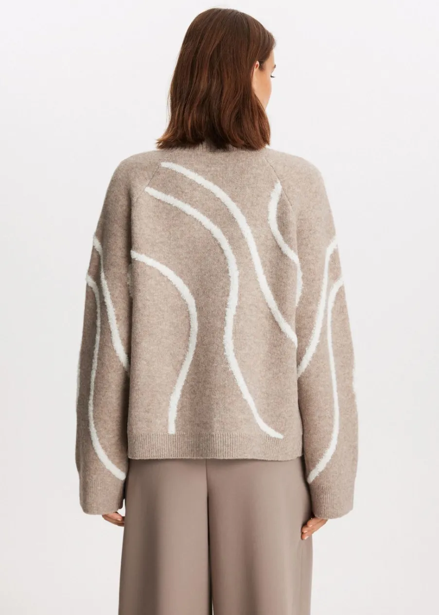 The Sting Vest met 3D patroon<DAMES Truien En Vesten