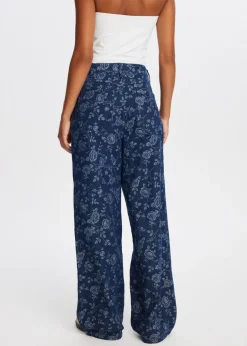 The Sting Wide leg jeans met bloemen<DAMES Jeans