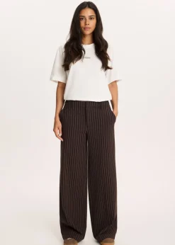The Sting Wijde broek met strepen<DAMES Broeken