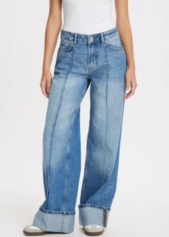 The Sting Wijde pintuck jeans<DAMES Jeans