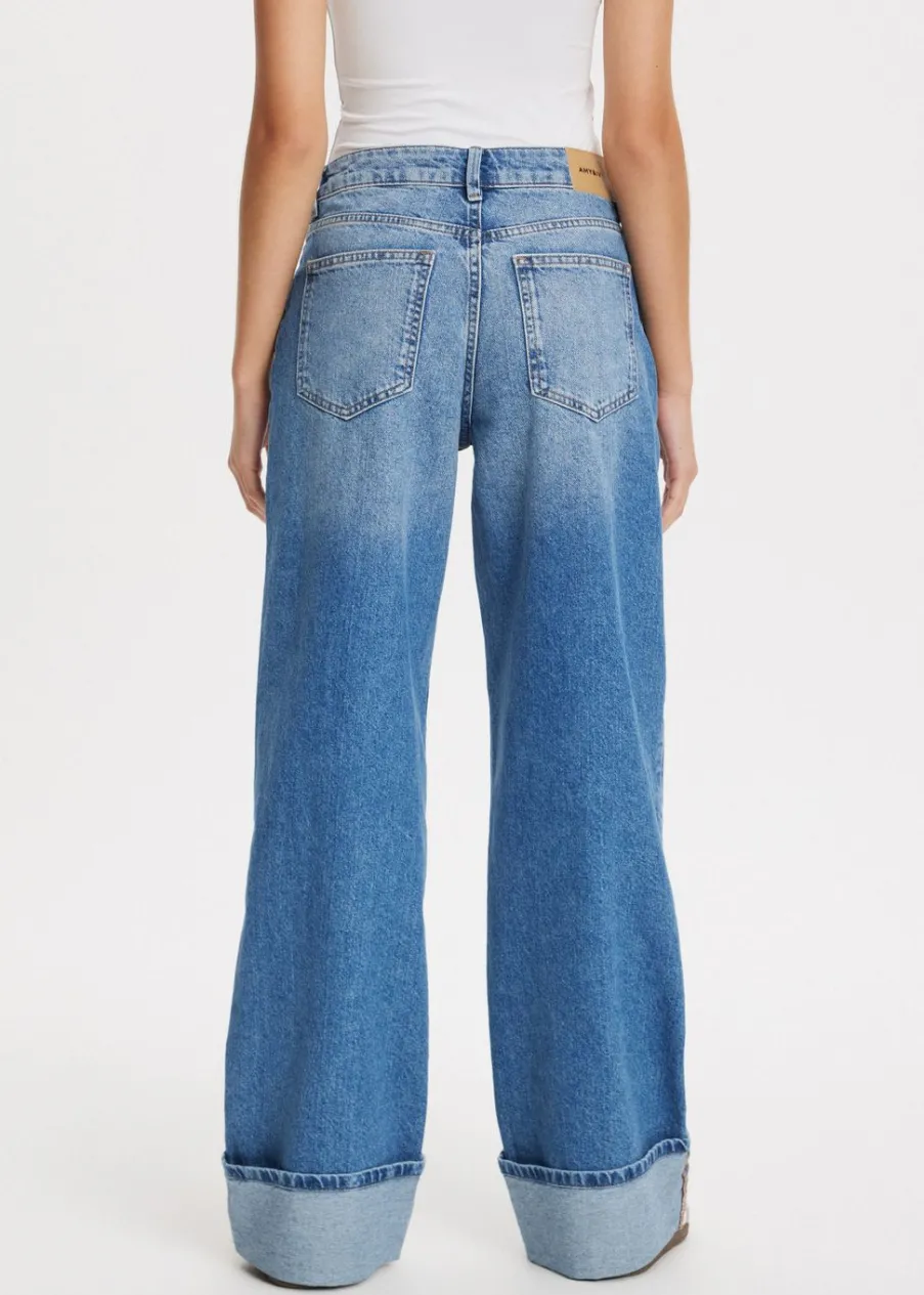 The Sting Wijde pintuck jeans<DAMES Jeans
